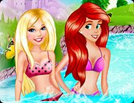 Barbie and Ariel Pool Party